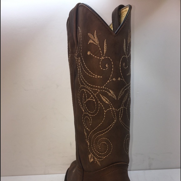Women’s Cowgirl Western Boots Dark Brown - Picture 2 of 6